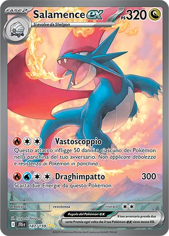 Salamence ex Avventure Insieme carta Pokémon italiana