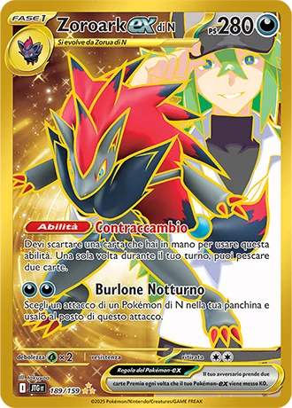 Zoroark ex di N Avventure Insieme carta Pokémon italiana