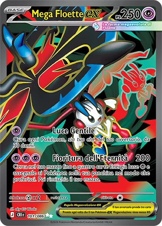 Mega Floette ex Caos Nascente carta Pokémon italiana UR