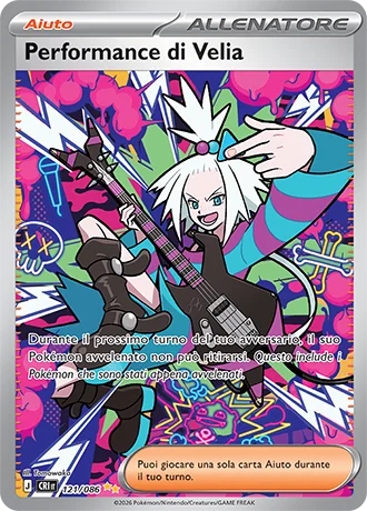 Performance di Velia Caos Nascente carta Pokémon italiana