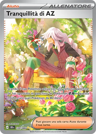 Tranquillità di AZ Caos Nascente carta Pokémon italiana SIR