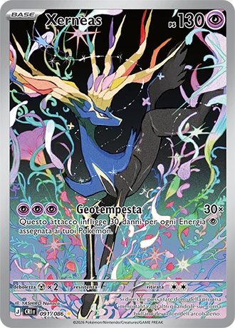 Xerneas Caos Nascente carta Pokémon italiana