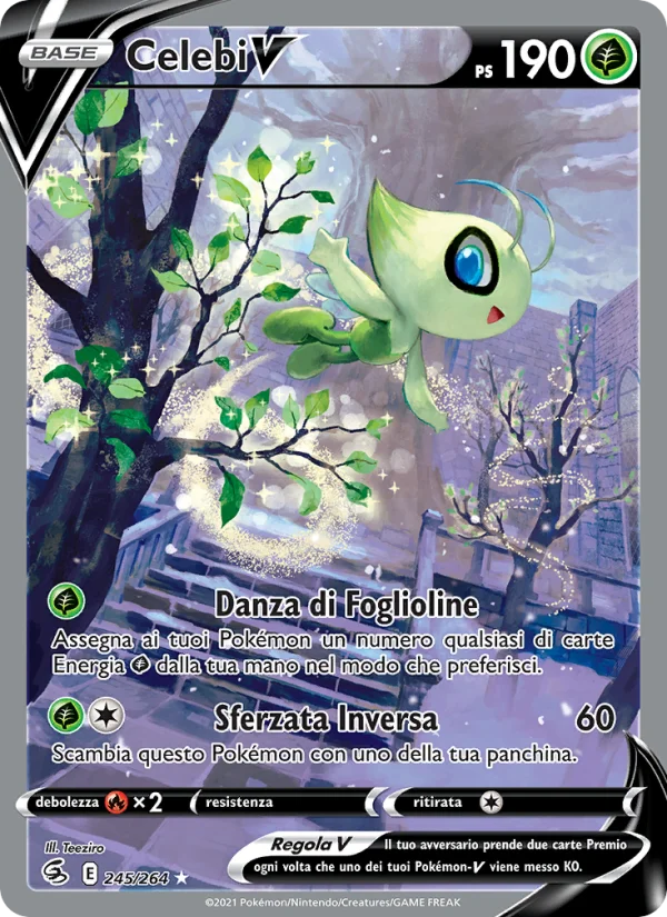 Celebi V Colpo Fusione carta Pokémon italiana UR