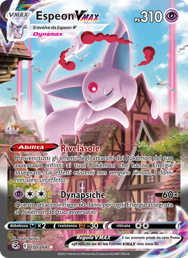 Espeon VMAX Colpo Fusione carta Pokémon italiana RR
