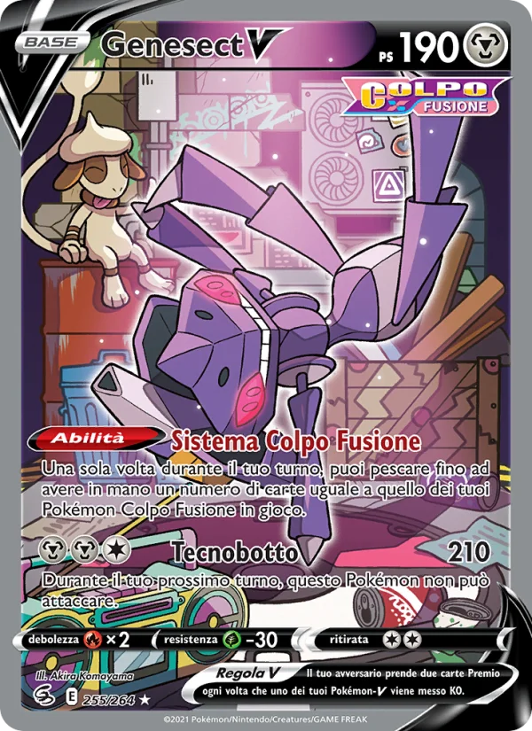 Genesect V Colpo Fusione carta Pokémon italiana UR