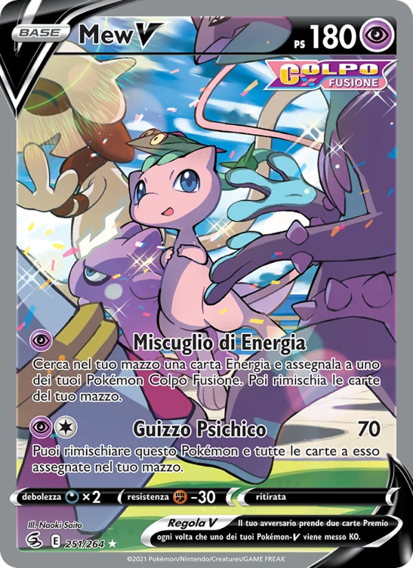 Mew V Colpo Fusione carta Pokémon italiana UR