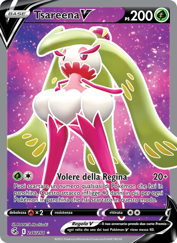 Tsareena V Colpo Fusione carta Pokémon italiana UR