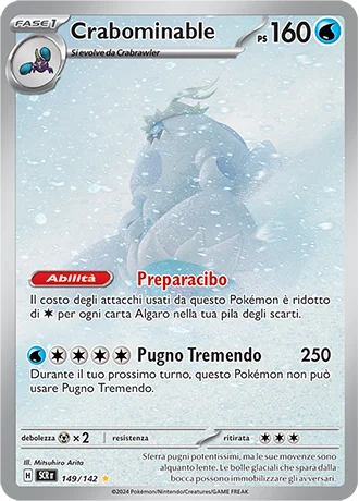 Crabominable Corona Astrale carta Pokémon italiana