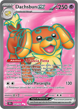 Dachsbun ex Corona Astrale carta Pokémon italiana