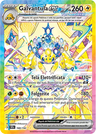 Galvantula ex Corona Astrale carta Pokémon italiana