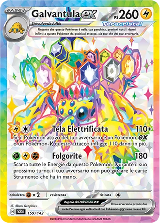 Galvantula ex Corona Astrale carta Pokémon italiana
