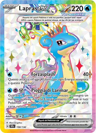 Lapras ex Corona Astrale carta Pokémon italiana