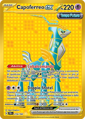 Capoferreo ex Cronoforze carta Pokémon italiana