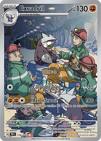 Excadrill Cronoforze carta Pokémon italiana