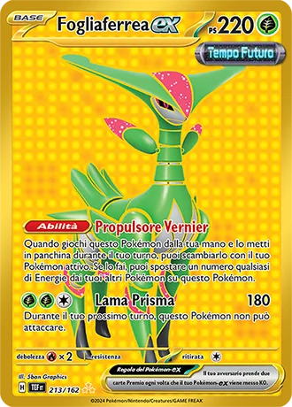 Fogliaferrea ex Cronoforze carta Pokémon italiana