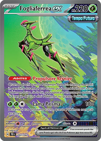 Fogliaferrea ex Cronoforze carta Pokémon italiana