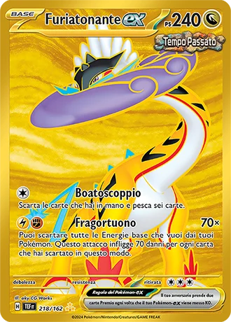 Furiatonante ex Cronoforze carta Pokémon italiana