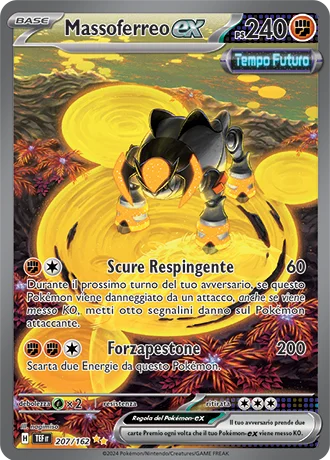 Massoferreo ex Cronoforze carta Pokémon italiana