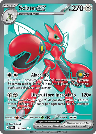 Scizor ex Cronoforze carta Pokémon italiana