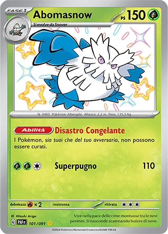 Abomasnow Destino di Paldea carta Pokémon italiana