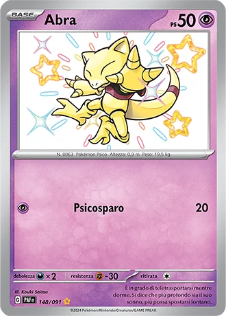 Abra Destino di Paldea carta Pokémon italiana