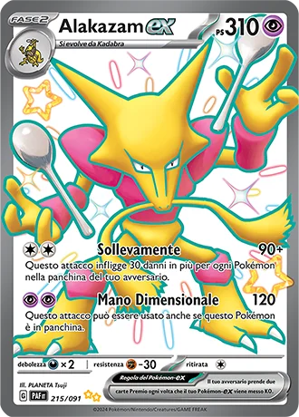 Alakazam ex Destino di Paldea carta Pokémon italiana