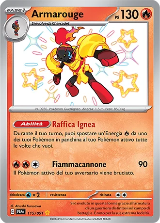 Armarouge Destino di Paldea carta Pokémon italiana