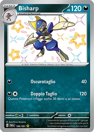 Bisharp Destino di Paldea carta Pokémon italiana