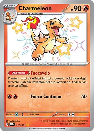 Charmeleon Destino di Paldea carta Pokémon italiana
