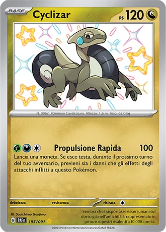 Cyclizar Destino di Paldea carta Pokémon italiana