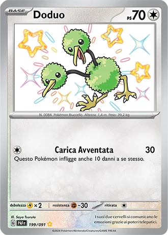 Doduo Destino di Paldea carta Pokémon italiana SSB