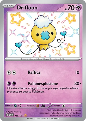 Drifloon Destino di Paldea carta Pokémon italiana SSB
