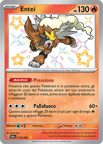 Entei Destino di Paldea carta Pokémon italiana