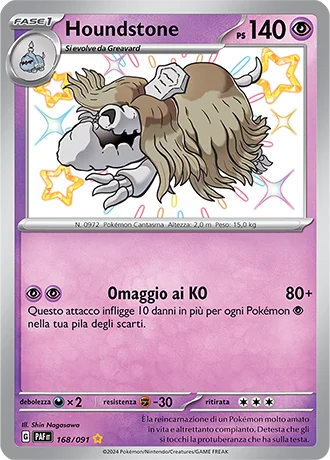 Houndstone Destino di Paldea carta Pokémon italiana