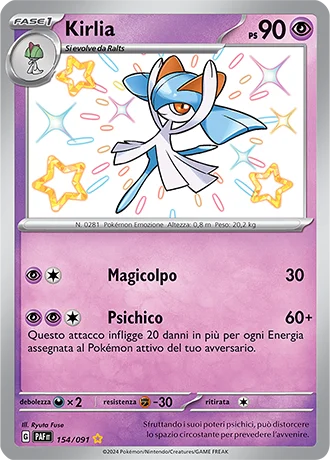 Kirlia Destino di Paldea carta Pokémon italiana