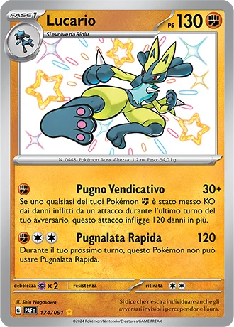 Lucario Destino di Paldea carta Pokémon italiana SSB