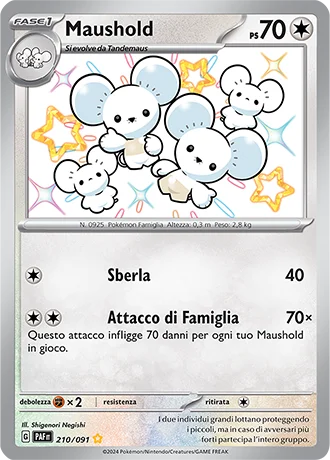 Maushold Destino di Paldea carta Pokémon italiana