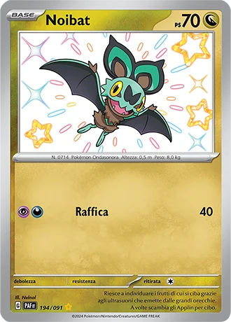 Noibat Destino di Paldea carta Pokémon italiana