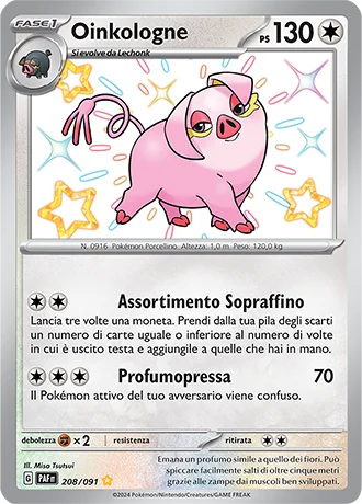 Oinkologne Destino di Paldea carta Pokémon italiana
