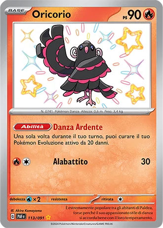 Oricorio Destino di Paldea carta Pokémon italiana