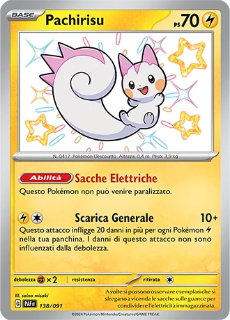 Pachirisu Destino di Paldea carta Pokémon italiana