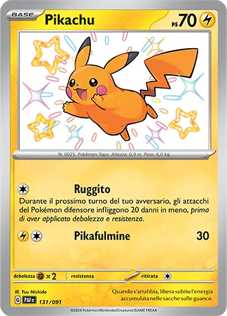 Pikachu Destino di Paldea carta Pokémon italiana