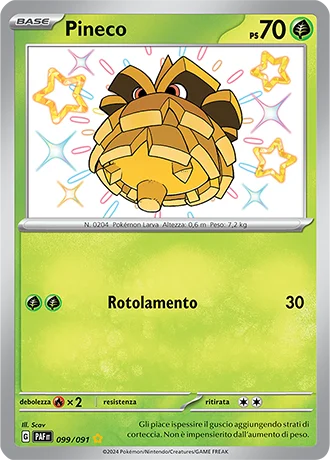 Pineco Destino di Paldea carta Pokémon italiana SSB