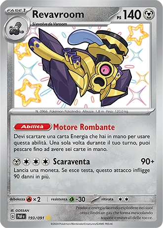 Revavroom Destino di Paldea carta Pokémon italiana