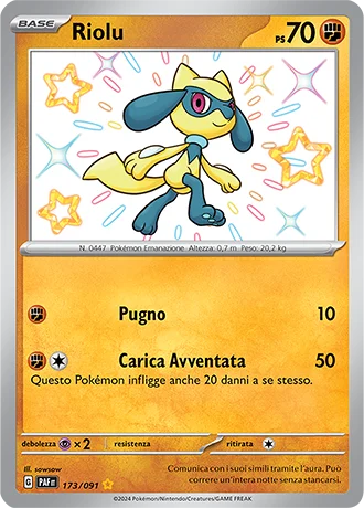 Riolu Destino di Paldea carta Pokémon italiana