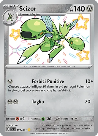 Scizor Destino di Paldea carta Pokémon italiana