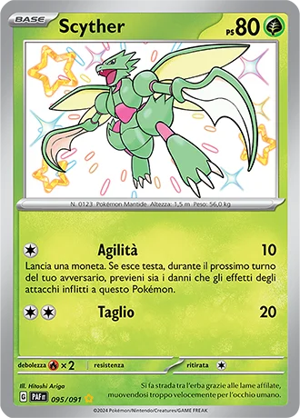 Scyther Destino di Paldea carta Pokémon italiana SSB