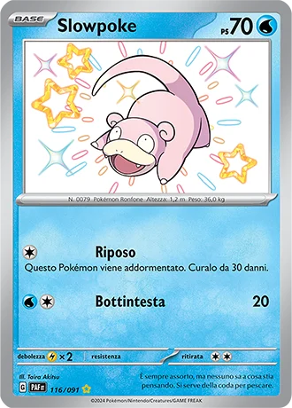 Slowpoke Destino di Paldea carta Pokémon italiana