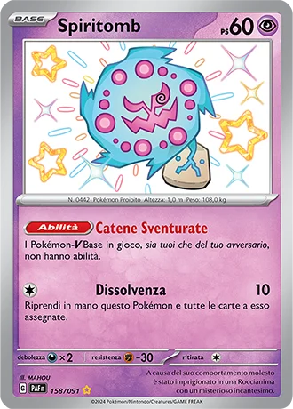 Spiritomb Destino di Paldea carta Pokémon italiana