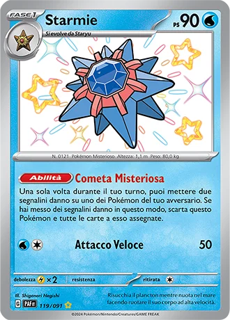 Starmie Destino di Paldea carta Pokémon italiana